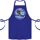 If Snowboarding Was Easy Call It Skiing Cotton Apron 100% Organic Royal Blue