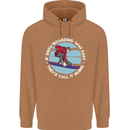 If Snowboarding Was Easy Call It Skiing Mens 80% Cotton Hoodie Caramel Latte