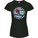 If Snowboarding Was Easy Call It Skiing Womens Petite Cut T-Shirt Black