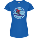 If Snowboarding Was Easy Call It Skiing Womens Petite Cut T-Shirt Royal Blue