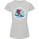 If Snowboarding Was Easy Call It Skiing Womens Petite Cut T-Shirt Sports Grey