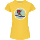 If Snowboarding Was Easy Call It Skiing Womens Petite Cut T-Shirt Yellow