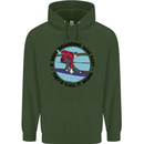 If Snowboarding Was Easy Skiing Funny Childrens Kids Hoodie Forest Green