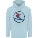 If Snowboarding Was Easy Skiing Funny Childrens Kids Hoodie Light Blue