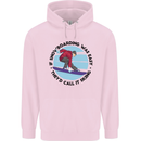 If Snowboarding Was Easy Skiing Funny Childrens Kids Hoodie Light Pink