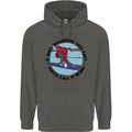 If Snowboarding Was Easy Skiing Funny Childrens Kids Hoodie Storm Grey