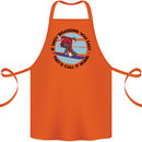 If Snowboarding Was Easy Skiing Funny Cotton Apron 100% Organic Orange