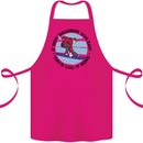 If Snowboarding Was Easy Skiing Funny Cotton Apron 100% Organic Pink
