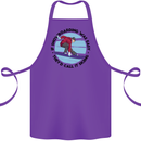If Snowboarding Was Easy Skiing Funny Cotton Apron 100% Organic Purple