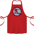 If Snowboarding Was Easy Skiing Funny Cotton Apron 100% Organic Red
