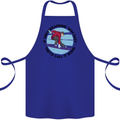 If Snowboarding Was Easy Skiing Funny Cotton Apron 100% Organic Royal Blue