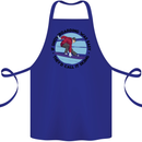 If Snowboarding Was Easy Skiing Funny Cotton Apron 100% Organic Royal Blue