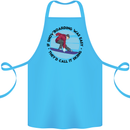 If Snowboarding Was Easy Skiing Funny Cotton Apron 100% Organic Turquoise