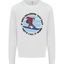 If Snowboarding Was Easy Skiing Funny Kids Sweatshirt Jumper White
