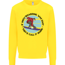 If Snowboarding Was Easy Skiing Funny Kids Sweatshirt Jumper Yellow