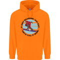 If Snowboarding Was Easy Skiing Funny Mens 80% Cotton Hoodie Orange