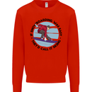 If Snowboarding Was Easy Skiing Funny Mens Sweatshirt Jumper Bright Red