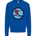 If Snowboarding Was Easy Skiing Funny Mens Sweatshirt Jumper Royal Blue