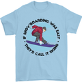 If Snowboarding Was Easy Skiing Funny Mens T-Shirt Cotton Gildan Light Blue