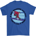 If Snowboarding Was Easy Skiing Funny Mens T-Shirt Cotton Gildan Royal Blue