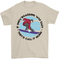 If Snowboarding Was Easy Skiing Funny Mens T-Shirt Cotton Gildan Sand