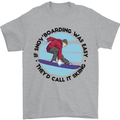 If Snowboarding Was Easy Skiing Funny Mens T-Shirt Cotton Gildan Sports Grey