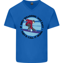 If Snowboarding Was Easy Skiing Funny Mens V-Neck Cotton T-Shirt Royal Blue