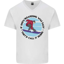If Snowboarding Was Easy Skiing Funny Mens V-Neck Cotton T-Shirt White
