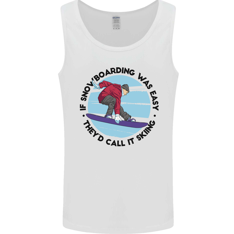If Snowboarding Was Easy Skiing Funny Mens Vest Tank Top White