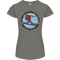 If Snowboarding Was Easy Skiing Funny Womens Petite Cut T-Shirt Charcoal