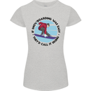 If Snowboarding Was Easy Skiing Funny Womens Petite Cut T-Shirt Sports Grey