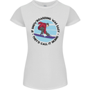 If Snowboarding Was Easy Skiing Funny Womens Petite Cut T-Shirt White
