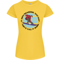 If Snowboarding Was Easy Skiing Funny Womens Petite Cut T-Shirt Yellow