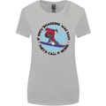 If Snowboarding Was Easy Skiing Funny Womens Wider Cut T-Shirt Sports Grey