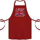 If This Flag Offends You Union Jack Britain Cotton Apron 100% Organic Maroon
