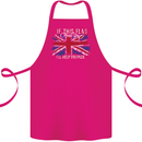 If This Flag Offends You Union Jack Britain Cotton Apron 100% Organic Pink