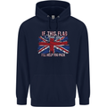 If This Flag Offends You Union Jack Britain Mens 80% Cotton Hoodie Navy Blue