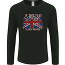 If This Flag Offends You Union Jack Britain Mens Long Sleeve T-Shirt Black