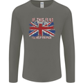 If This Flag Offends You Union Jack Britain Mens Long Sleeve T-Shirt Charcoal