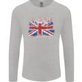 If This Flag Offends You Union Jack Britain Mens Long Sleeve T-Shirt Sports Grey