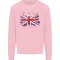 If This Flag Offends You Union Jack Britain Mens Sweatshirt Jumper Light Pink