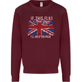 If This Flag Offends You Union Jack Britain Mens Sweatshirt Jumper Maroon