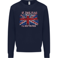 If This Flag Offends You Union Jack Britain Mens Sweatshirt Jumper Navy Blue