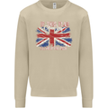 If This Flag Offends You Union Jack Britain Mens Sweatshirt Jumper Sand