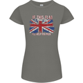 If This Flag Offends You Union Jack Britain Womens Petite Cut T-Shirt Charcoal