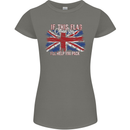 If This Flag Offends You Union Jack Britain Womens Petite Cut T-Shirt Charcoal