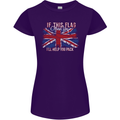 If This Flag Offends You Union Jack Britain Womens Petite Cut T-Shirt Purple