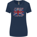 If This Flag Offends You Union Jack Britain Womens Wider Cut T-Shirt Navy Blue