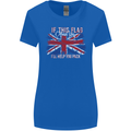 If This Flag Offends You Union Jack Britain Womens Wider Cut T-Shirt Royal Blue