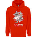 If it Flies it Spies Conspiracy Pigeon Childrens Kids Hoodie Bright Red